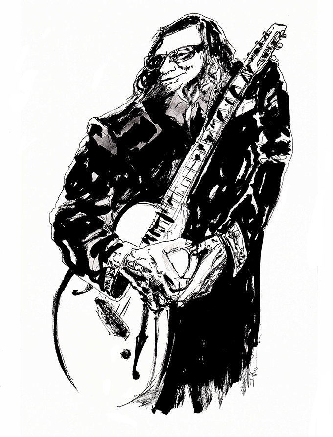 Celebrity musician portrait ink likeness