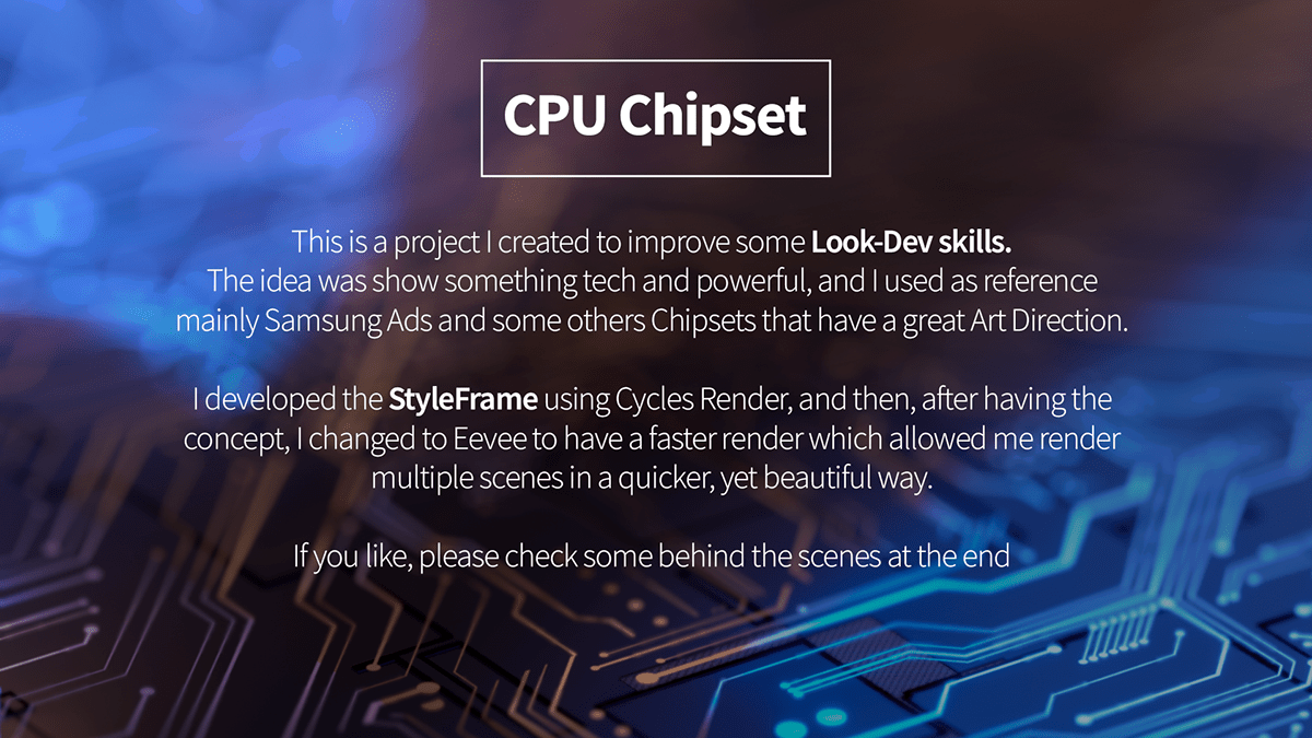 3D ArtDirection chipset CPU Lookdev Powerful styleframes tech