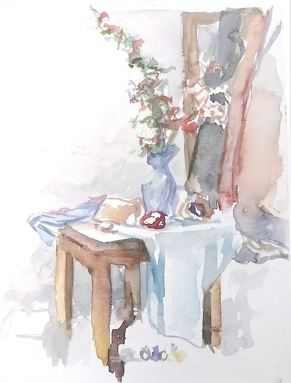 Oil Painting watercolor still life Flowers floral