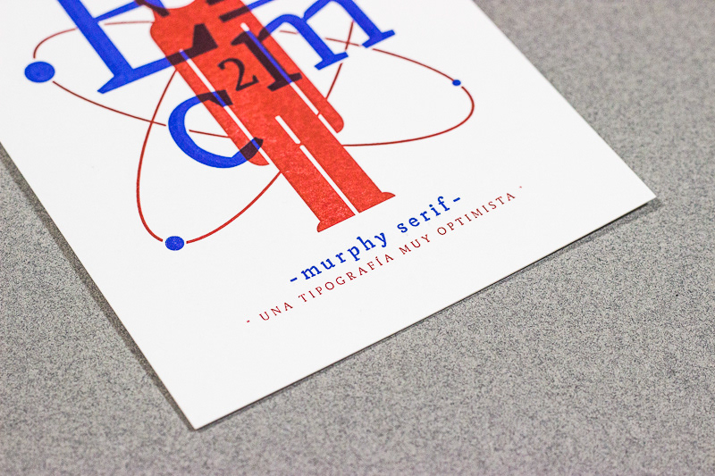 letterpress einstein astronaut print especimen tipografia serif Murphy