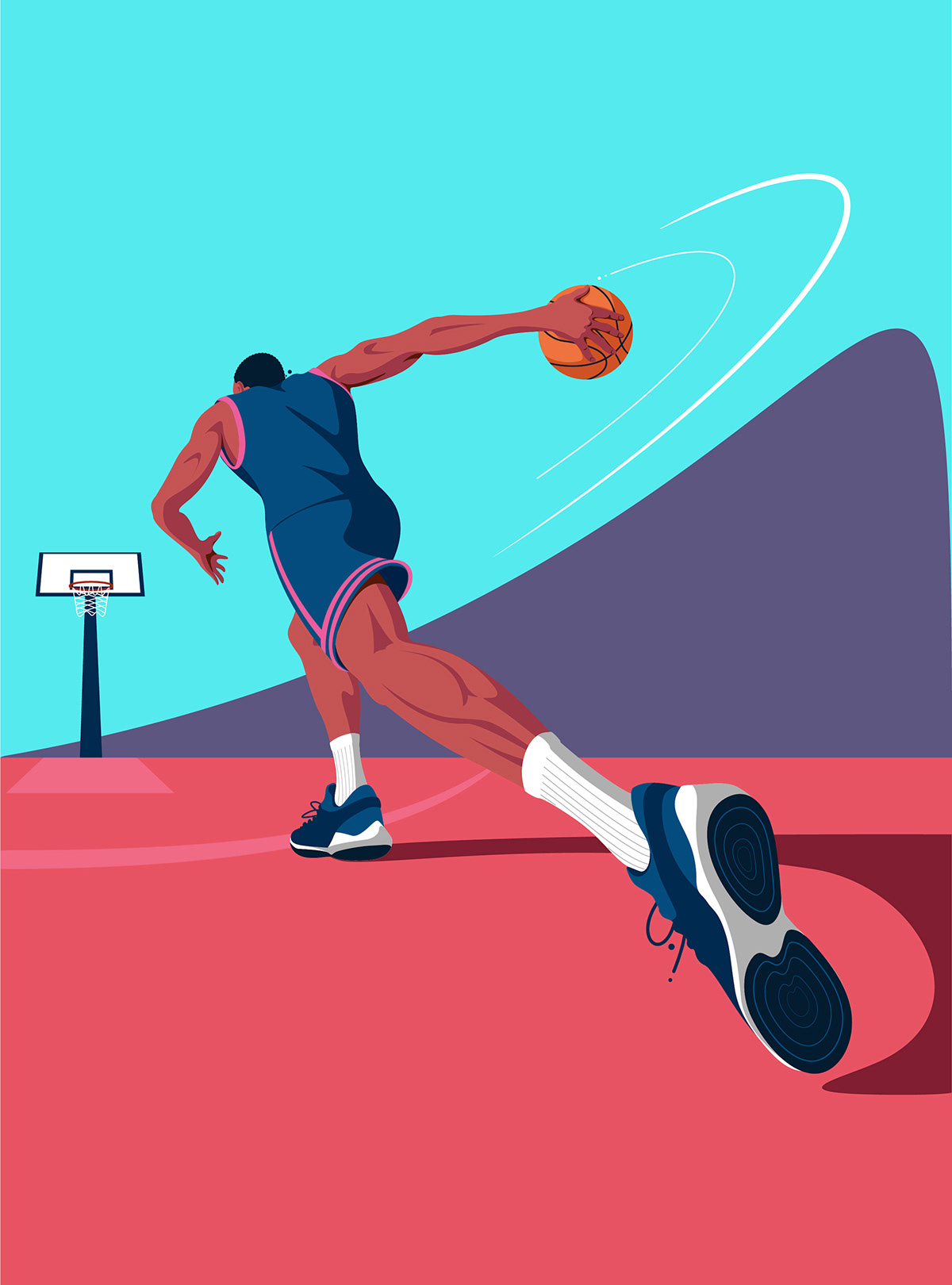 basketball hoops ILLUSTRATION  NBA sketch sports Streetball vector Digital Art  game