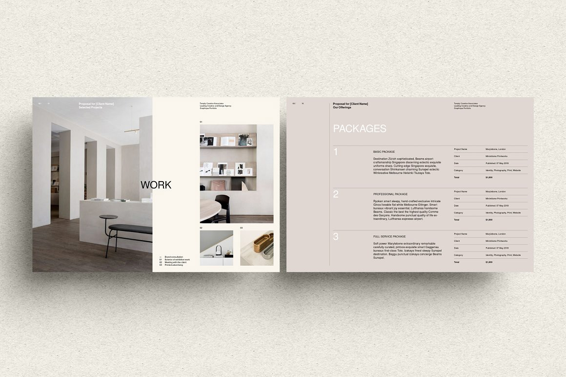 brochure business clean corporate Creative Brochure InDesign Project Proposal psd template