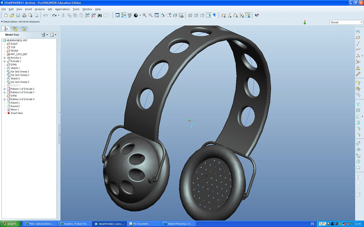 Pro/E pro engineer head phones headphones Technology 3D 3d design software product development