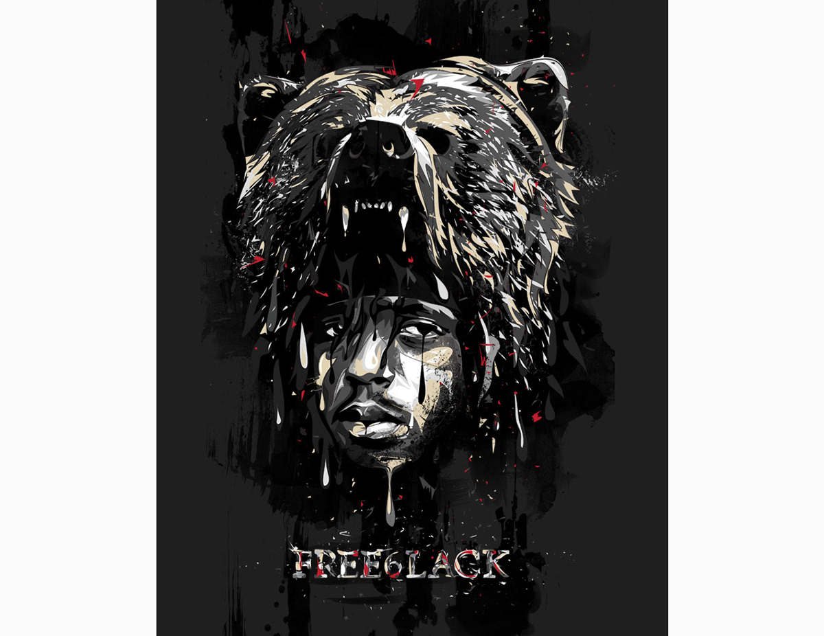6lack free6lack ILLUSTRATION  Illustrator musicposter poster posterdesign
