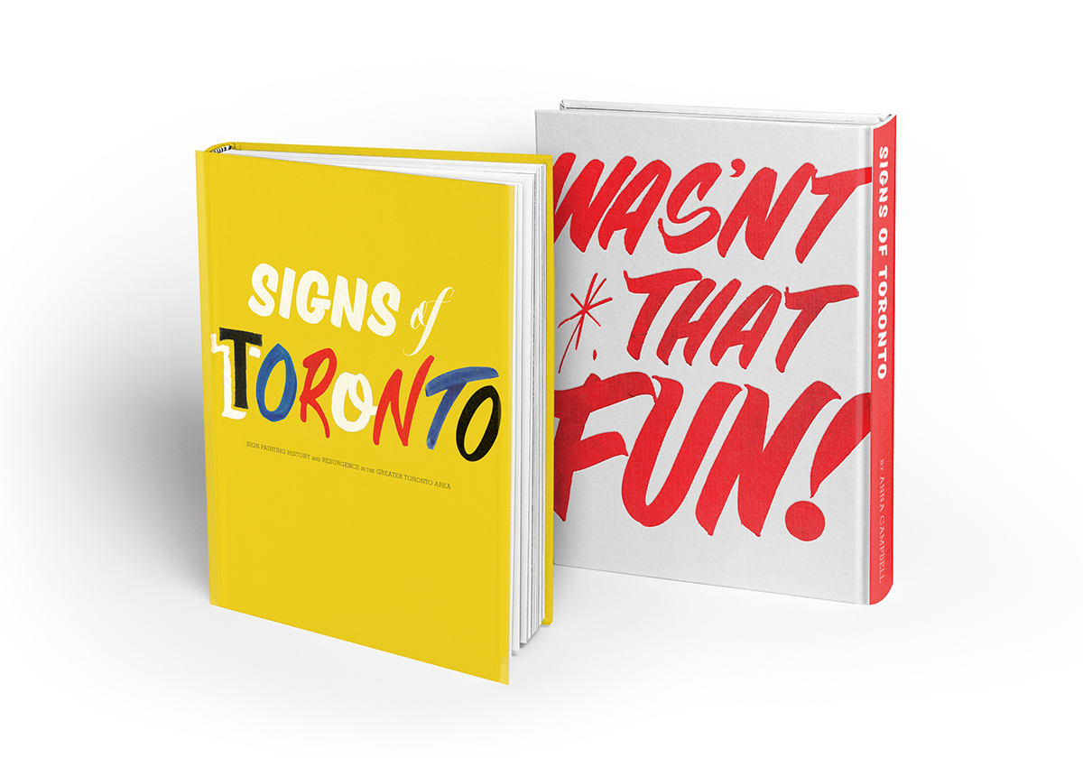 sign painting sign painter HAND LETTERING antique Toronto greater toronto area hand painted signs gta ysdn book design book