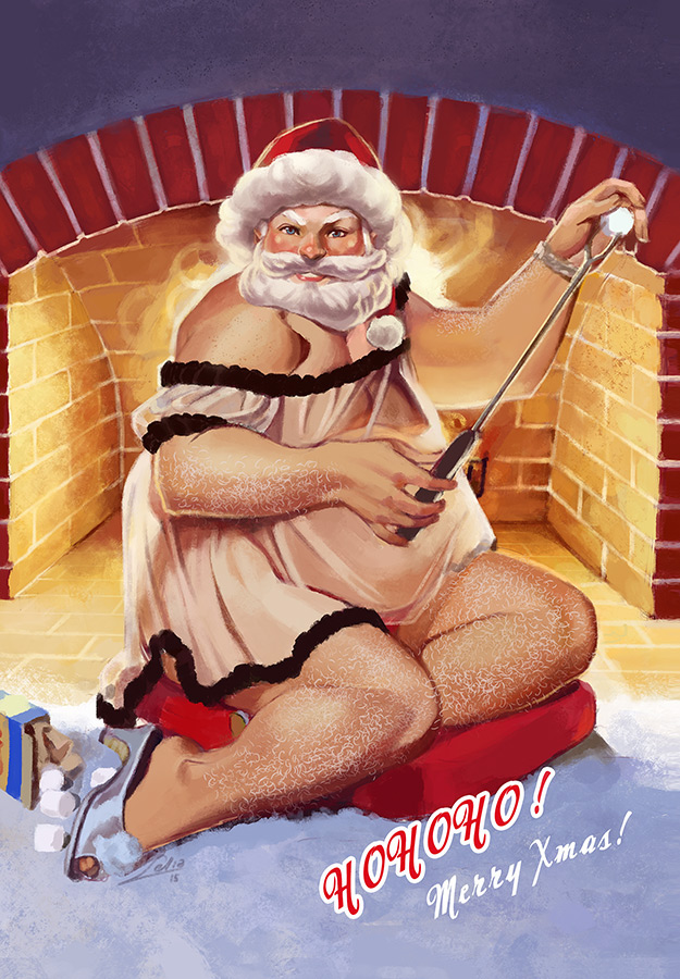 xmas Christmas Santa Thong Santa kalus noel Christmas Greetings fatty