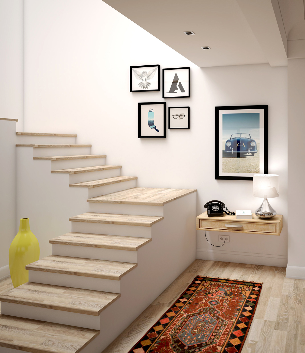 interior renderings modern eclectic living room
