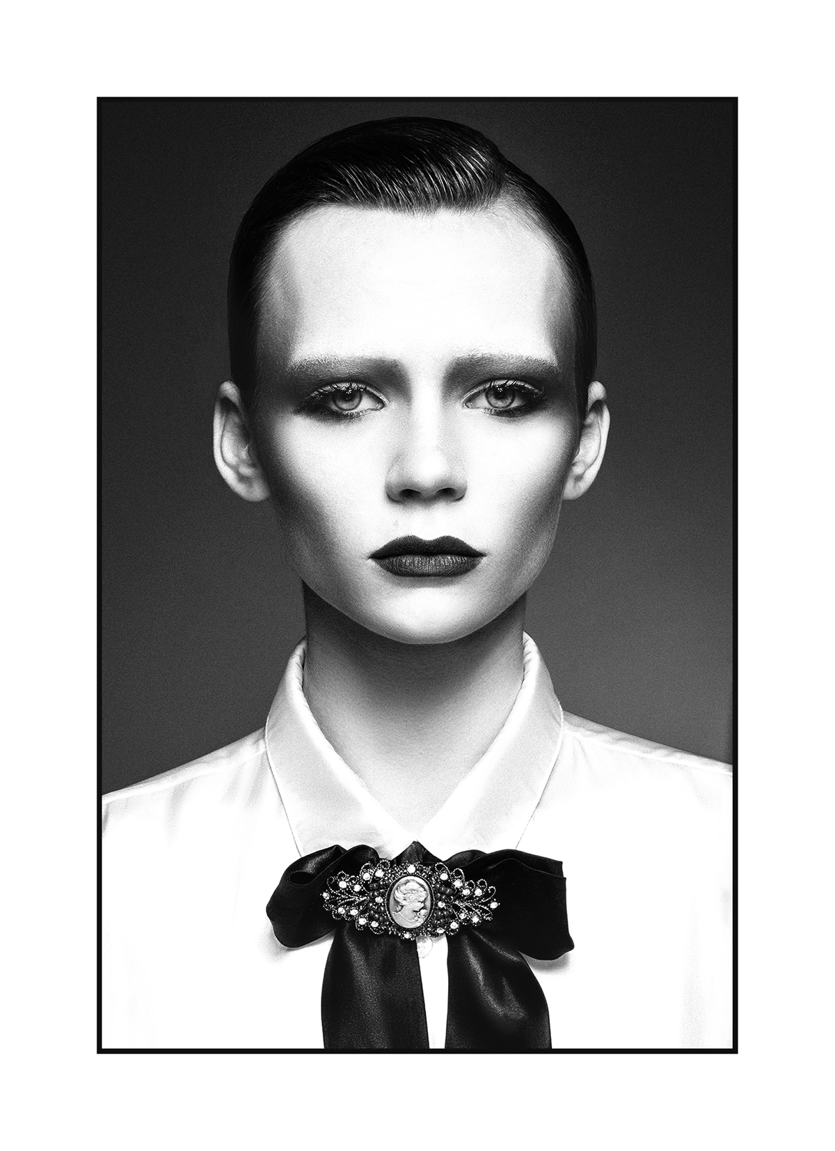 makeup beauty portrait Bowie blackandwhite model vintage hair glam velvetgoldmine