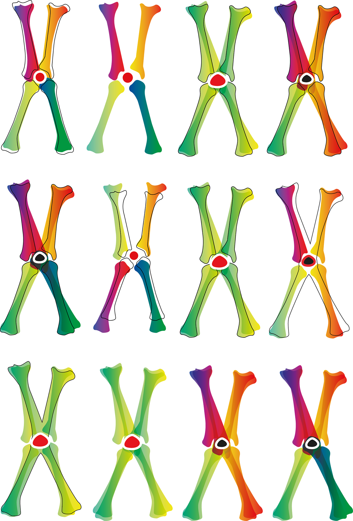 logo medical Disease awareness campaign brandingbrand multicoloured multicolored rainbow chromosome chromosone Genes genetic disorder