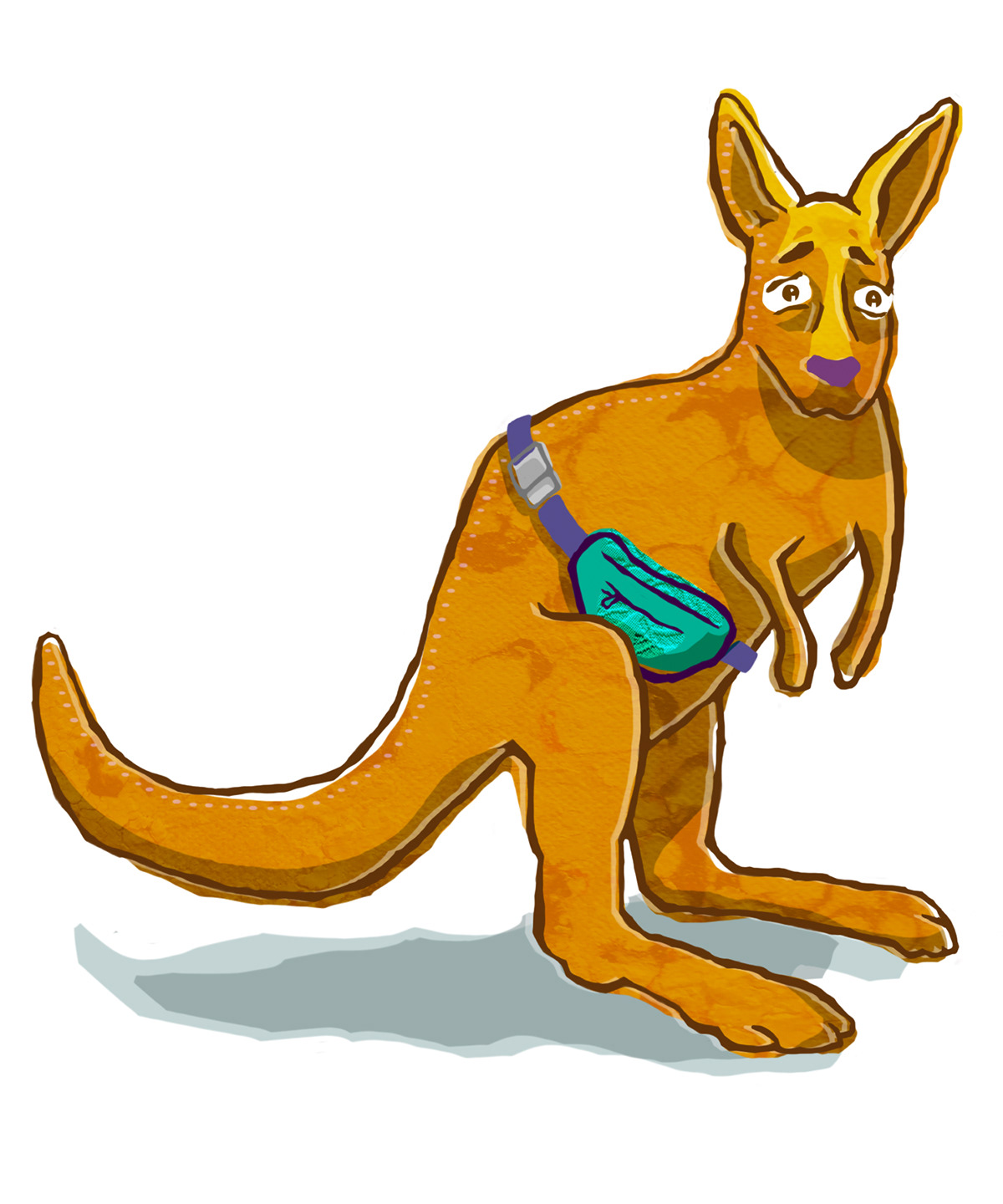 Marsupials Character animals kangaroo koala shrew opossum schoolyard kids children hand caricature   personality