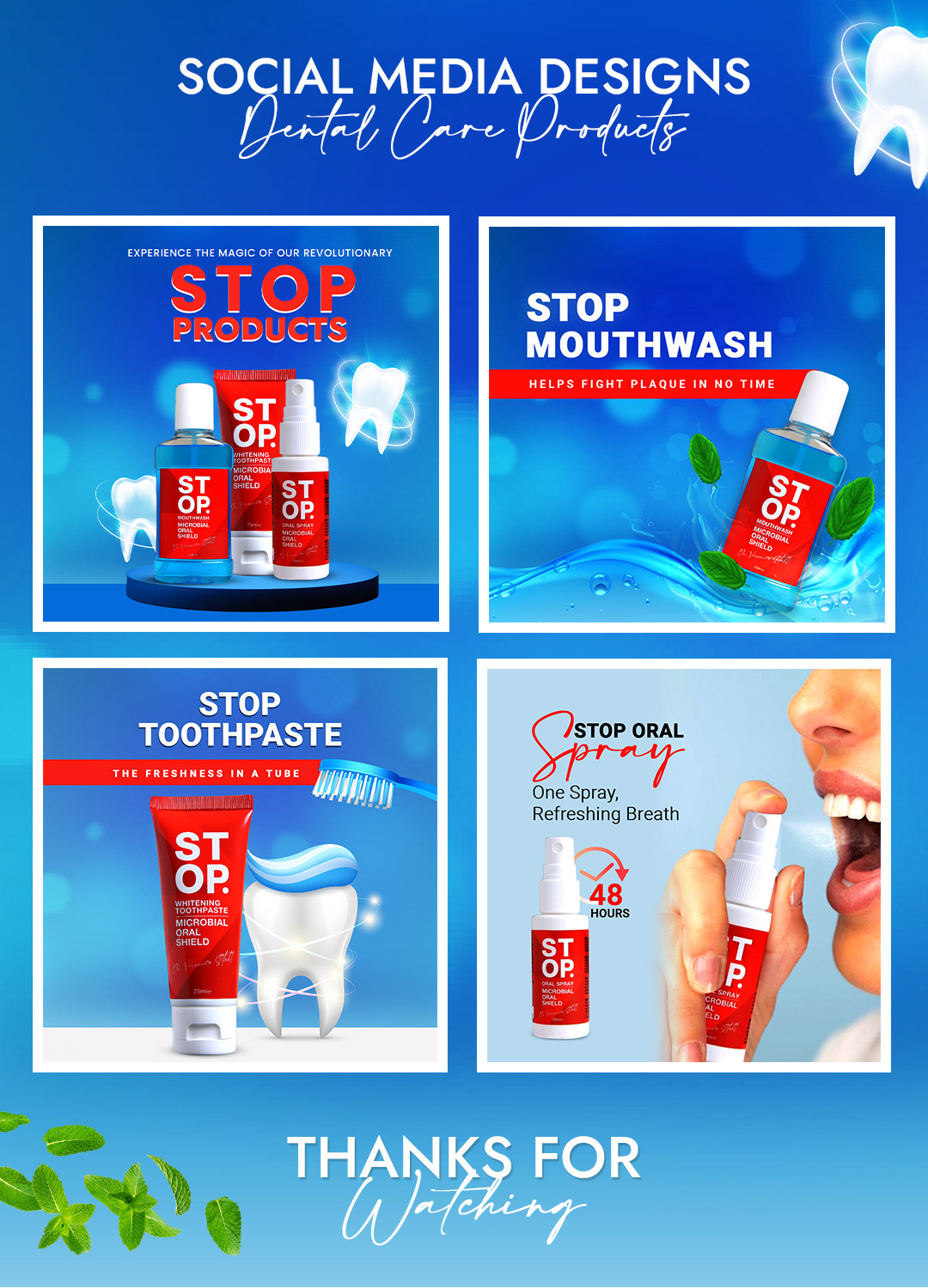 Mouthwash Advertising  visual identity Social media post Graphic Designer brand identity marketing   post ads dental