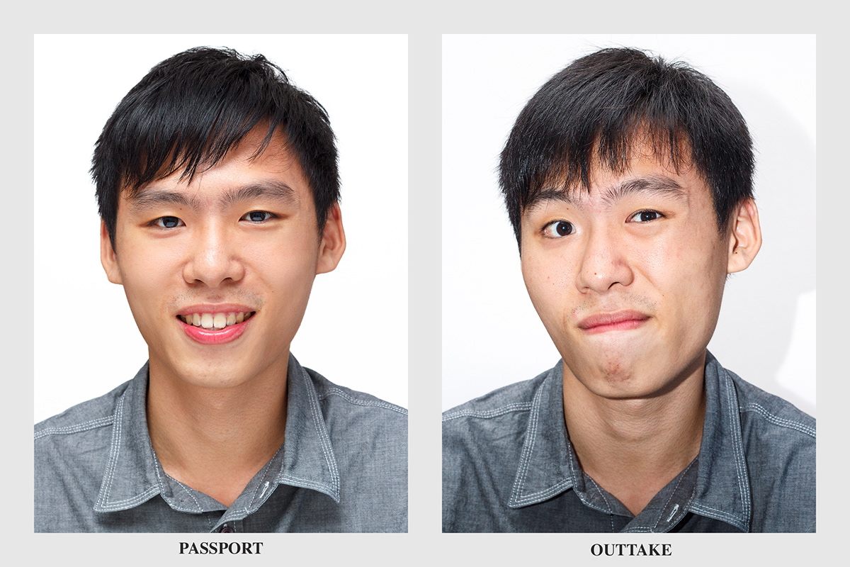 Passport portrait face humor individual