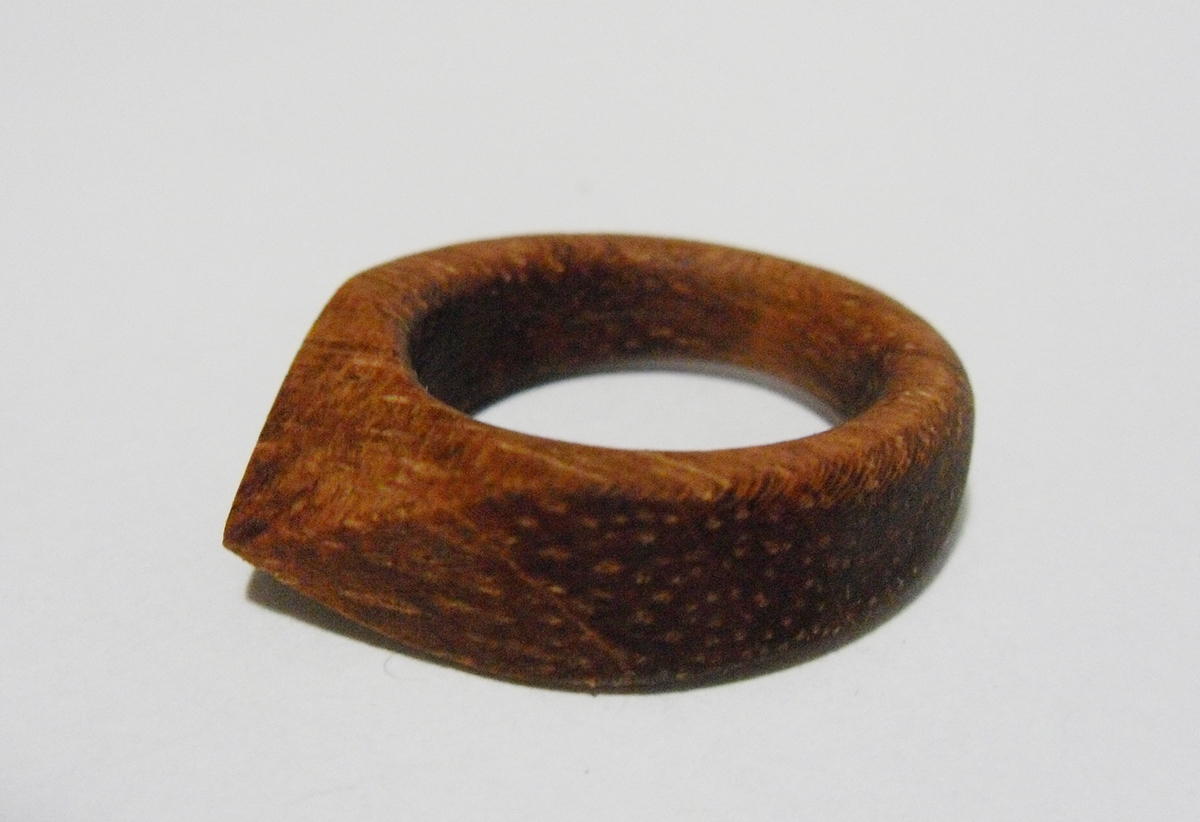 teak wood ring maple Form CCS Betty Huang jewelry circle geometric