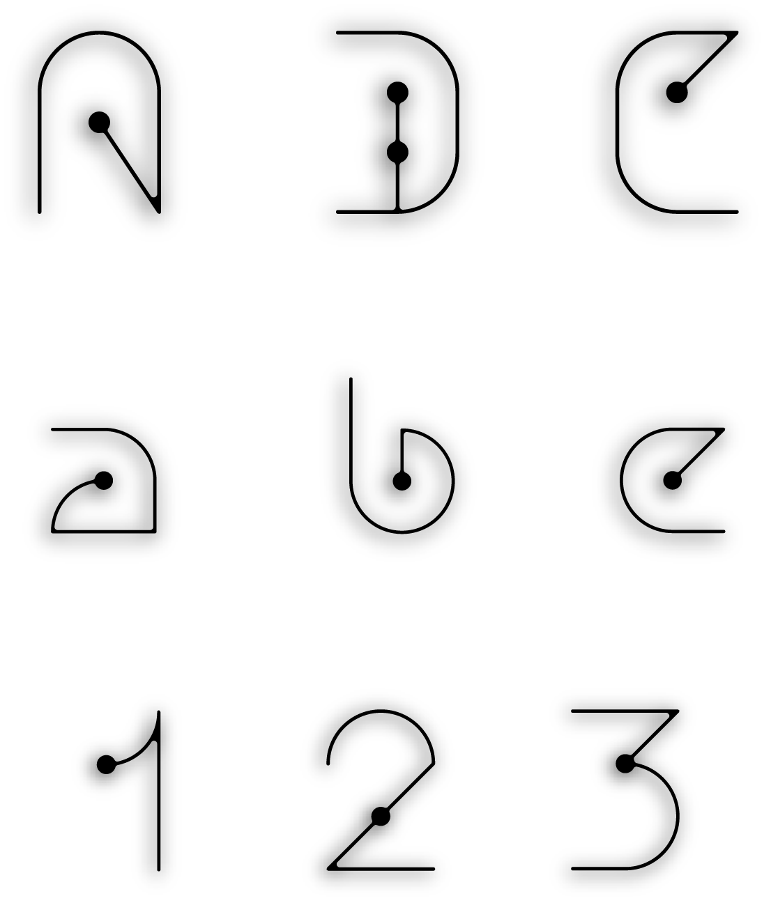 type nodotype experimental modular nodo font Typeface