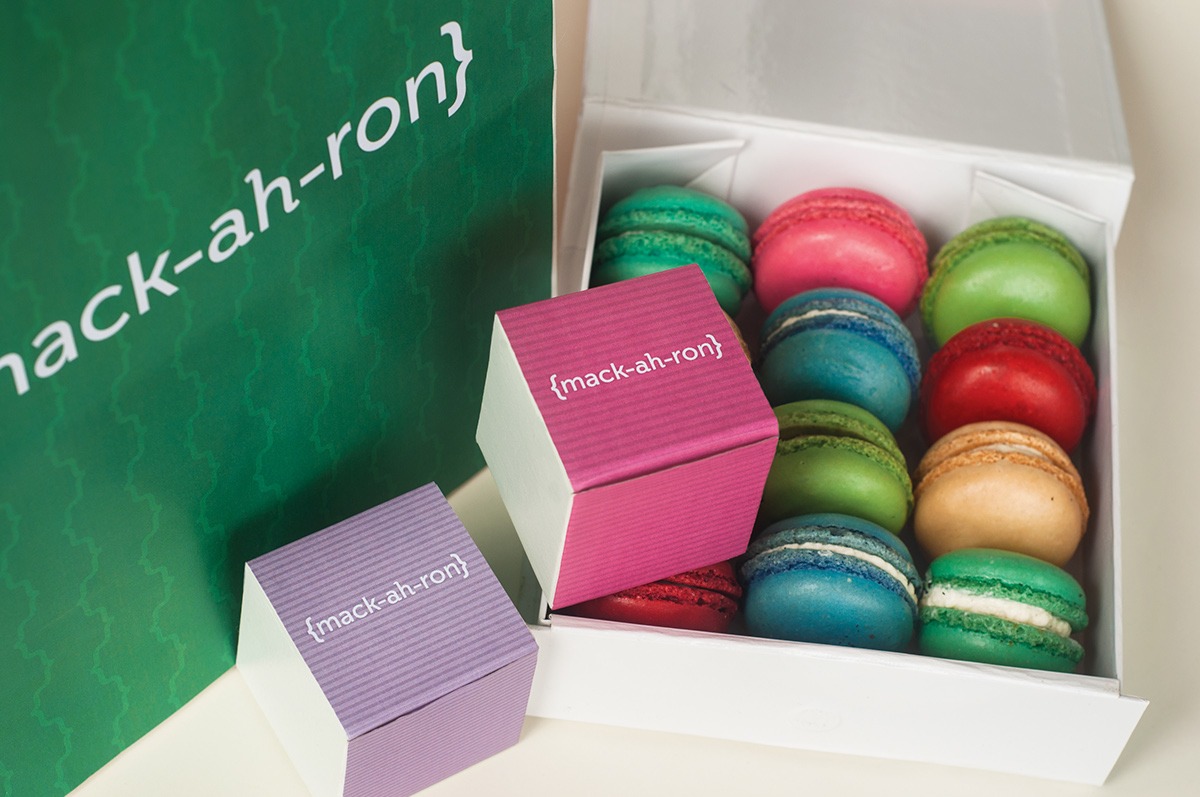 French  macarons  Colorful  pastries  package design  pattern Playful  modern Food   phonetics 