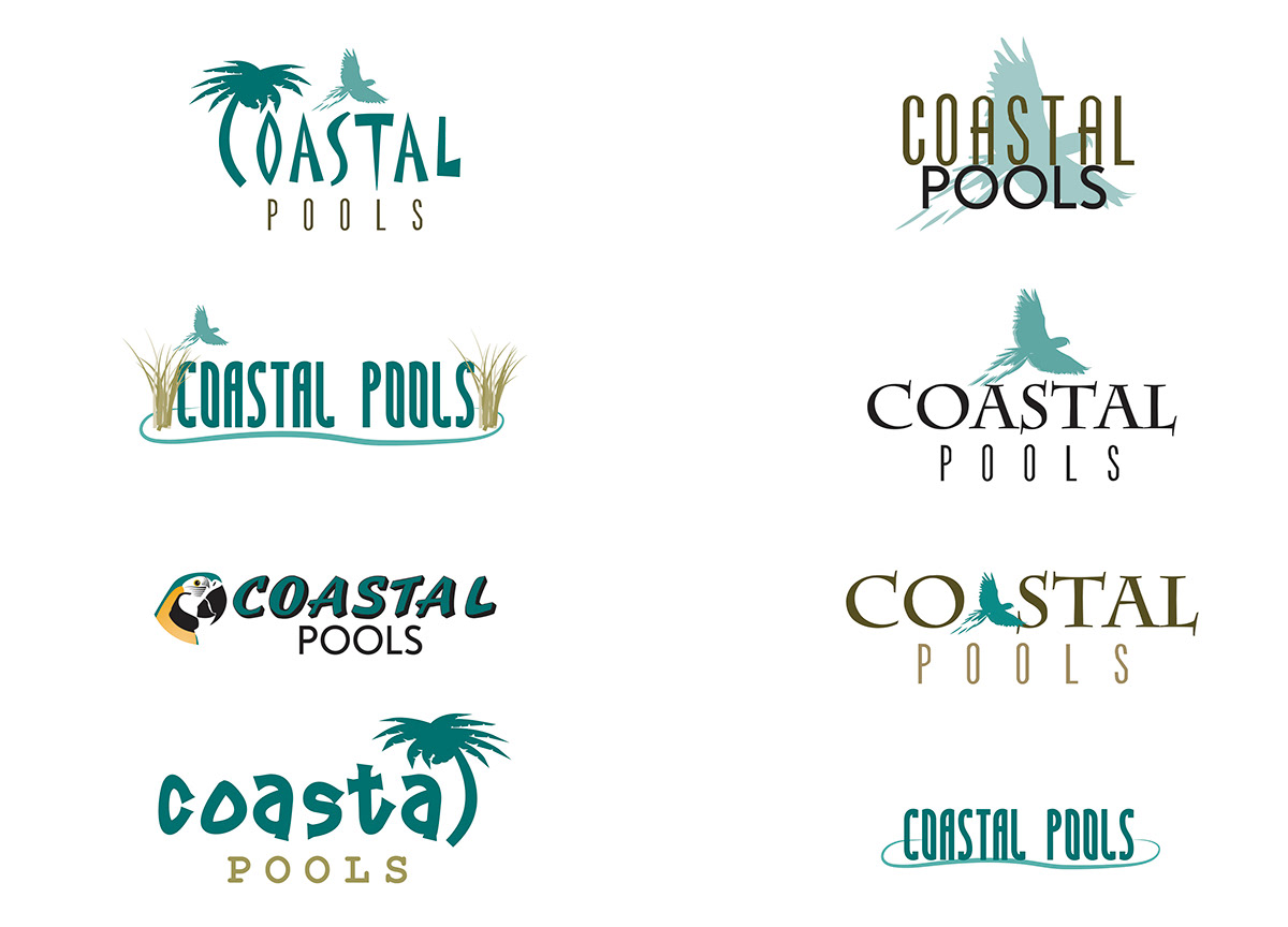 Logo Design pools coastal