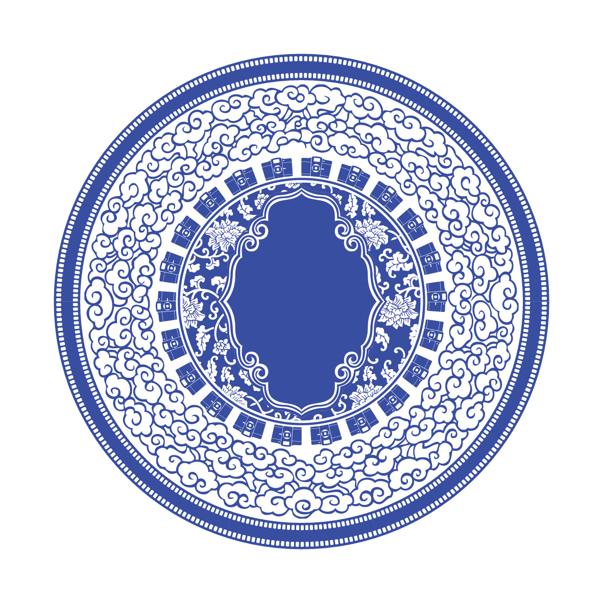 wedding chinese porcelain logo graphic lomo circle