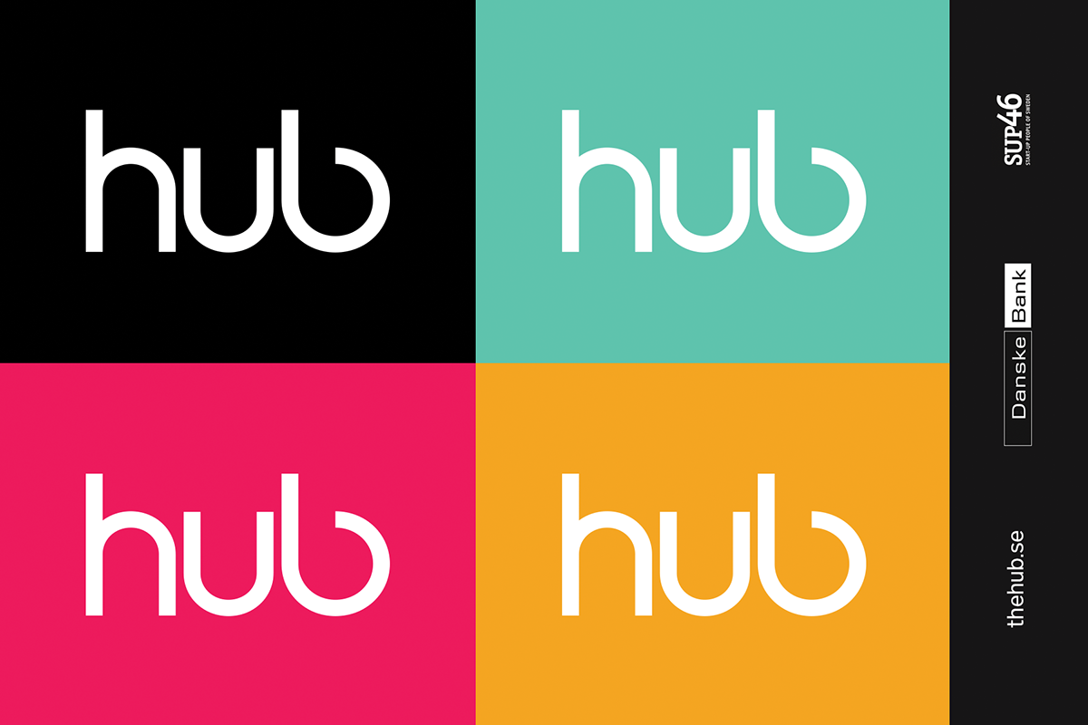 stickers thehub Startup SUP46 branding  visual identity Promotion