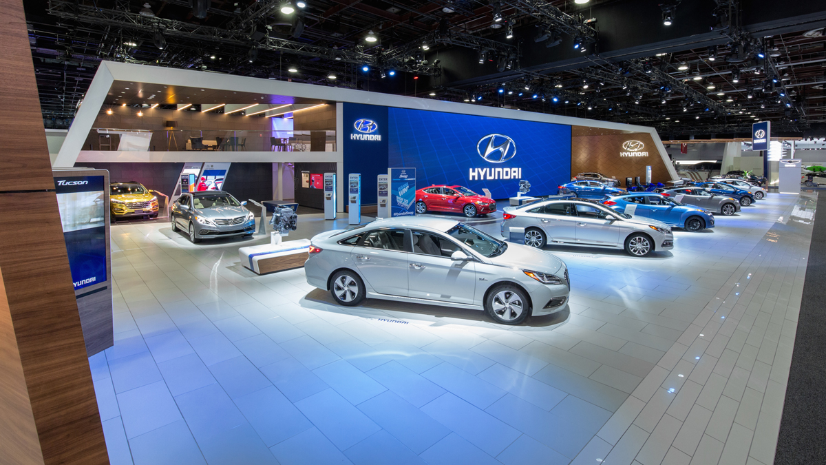 Hyundai car show autoshow auto show Cars EXHIBIT DESIGN experiential marketing marketing  