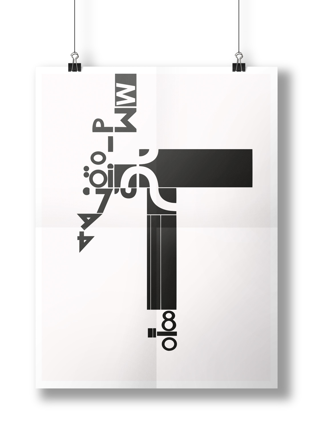 typografie poster abstract Black&white