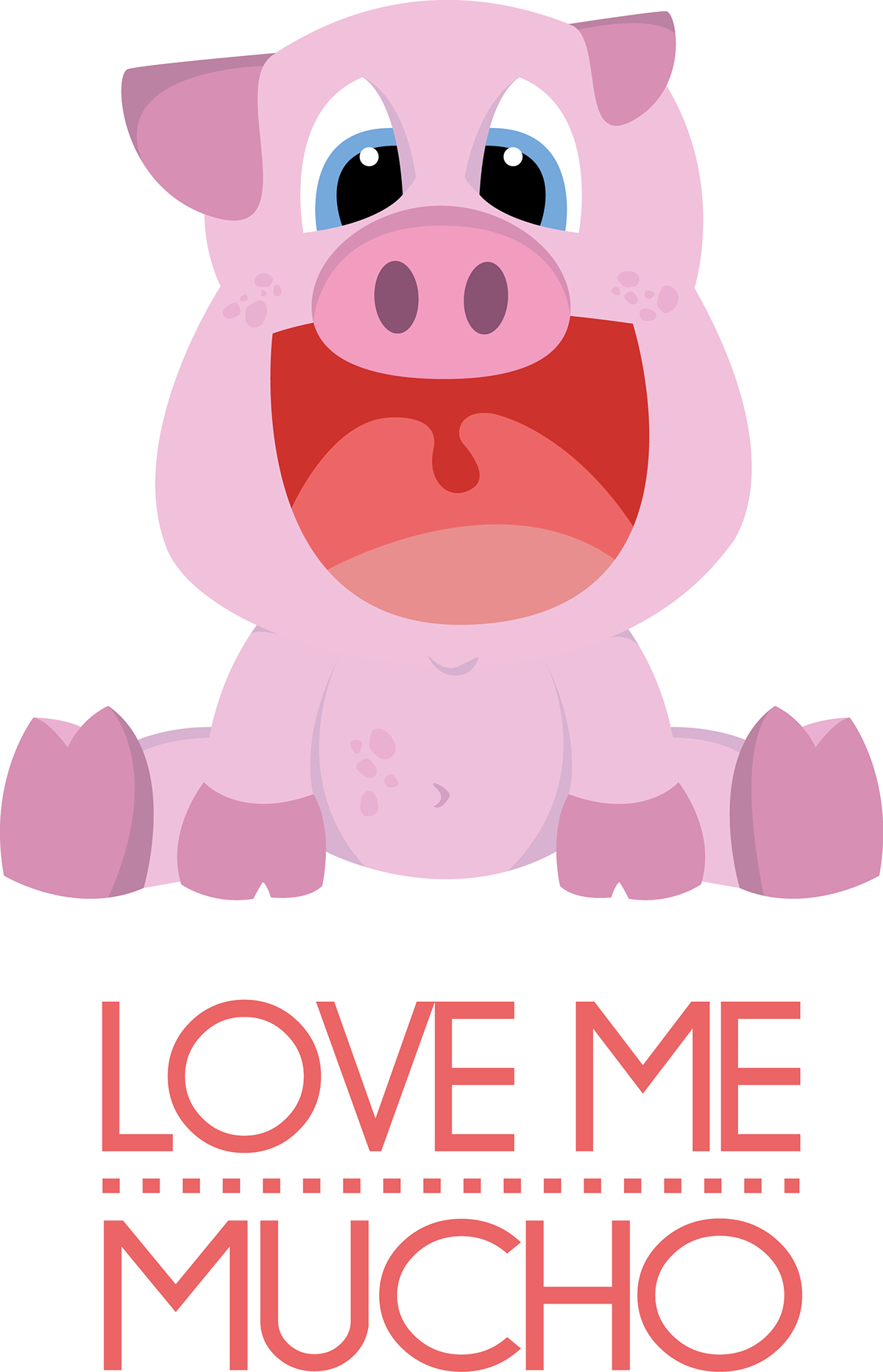 love me mucho Love pig camiseta t-shirt vegan Vegano