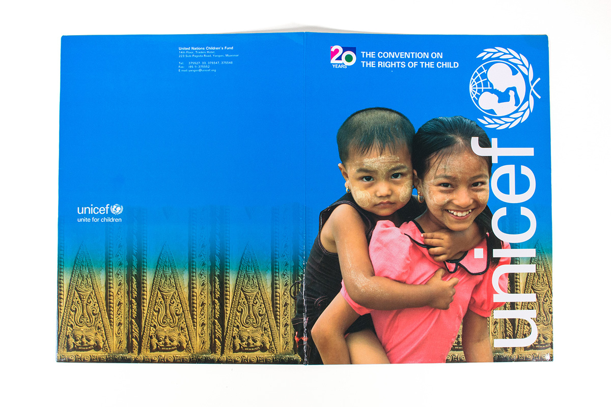 Adobe Portfolio offset lithography Offset Prints unicef United Nations newsletter myanmar