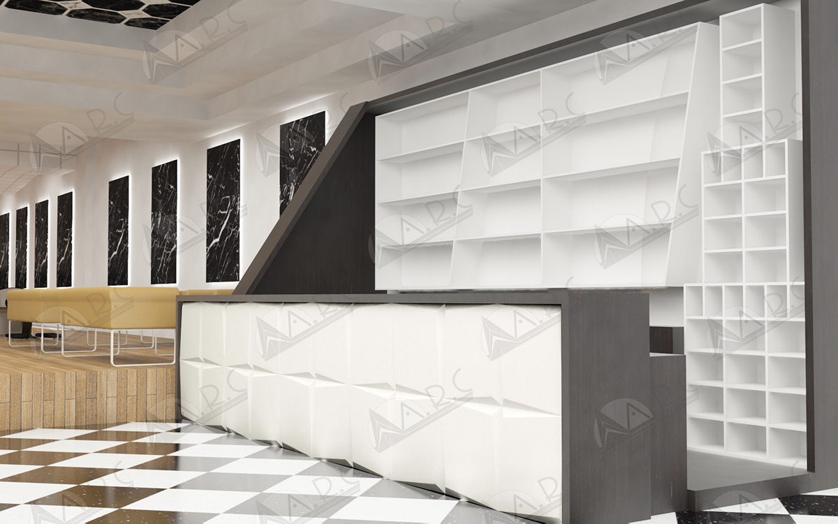 bowling bar Interior design modern furniture