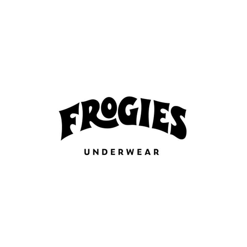 underwear logo socks logo socks underwear branding  kreativ gang visual identity frogies logo