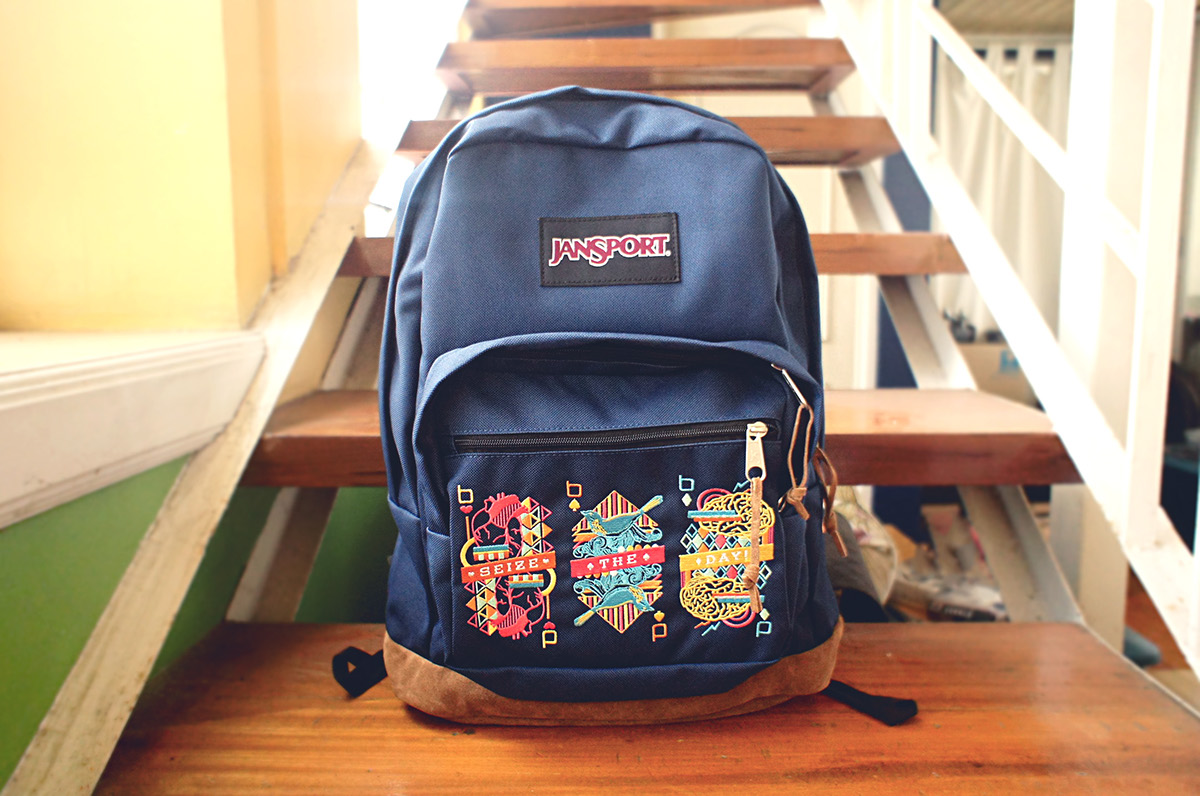 jansport bratpack Embroidery bag