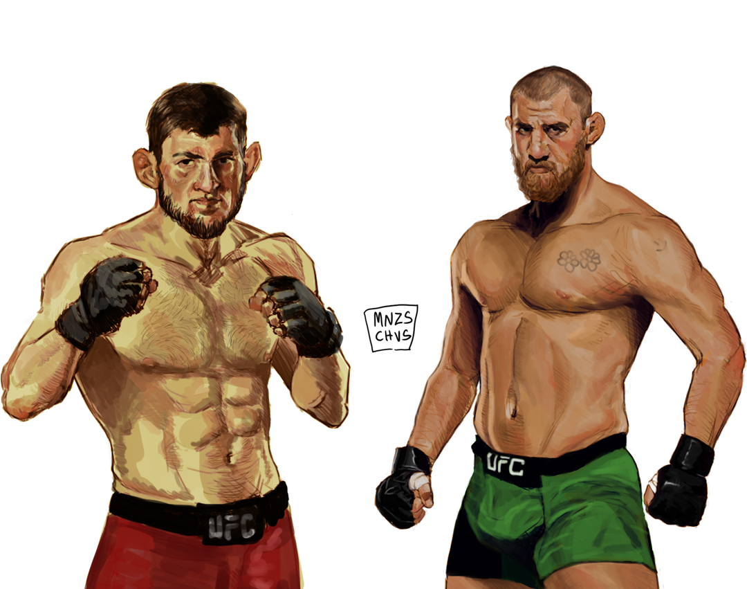 UFC fight battle MMA Character artwork digital illustration sketch