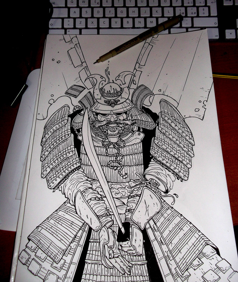 samurai japan katana zero brush ink
