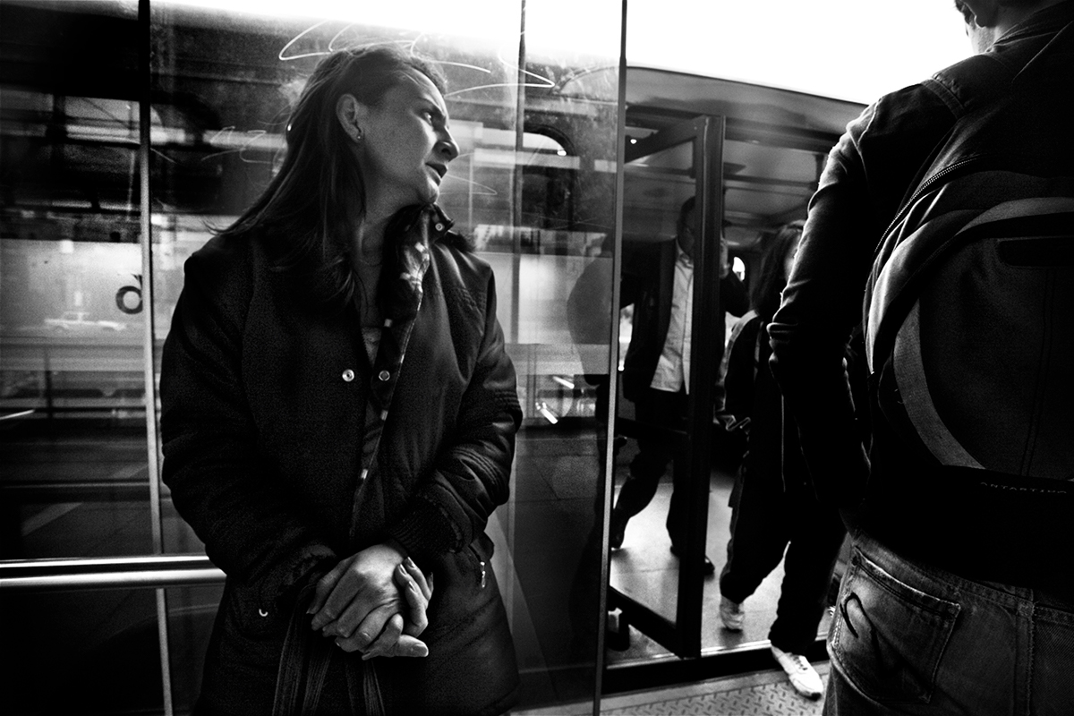 public transport  Bogota bus colombia black and white b&w photo people digital