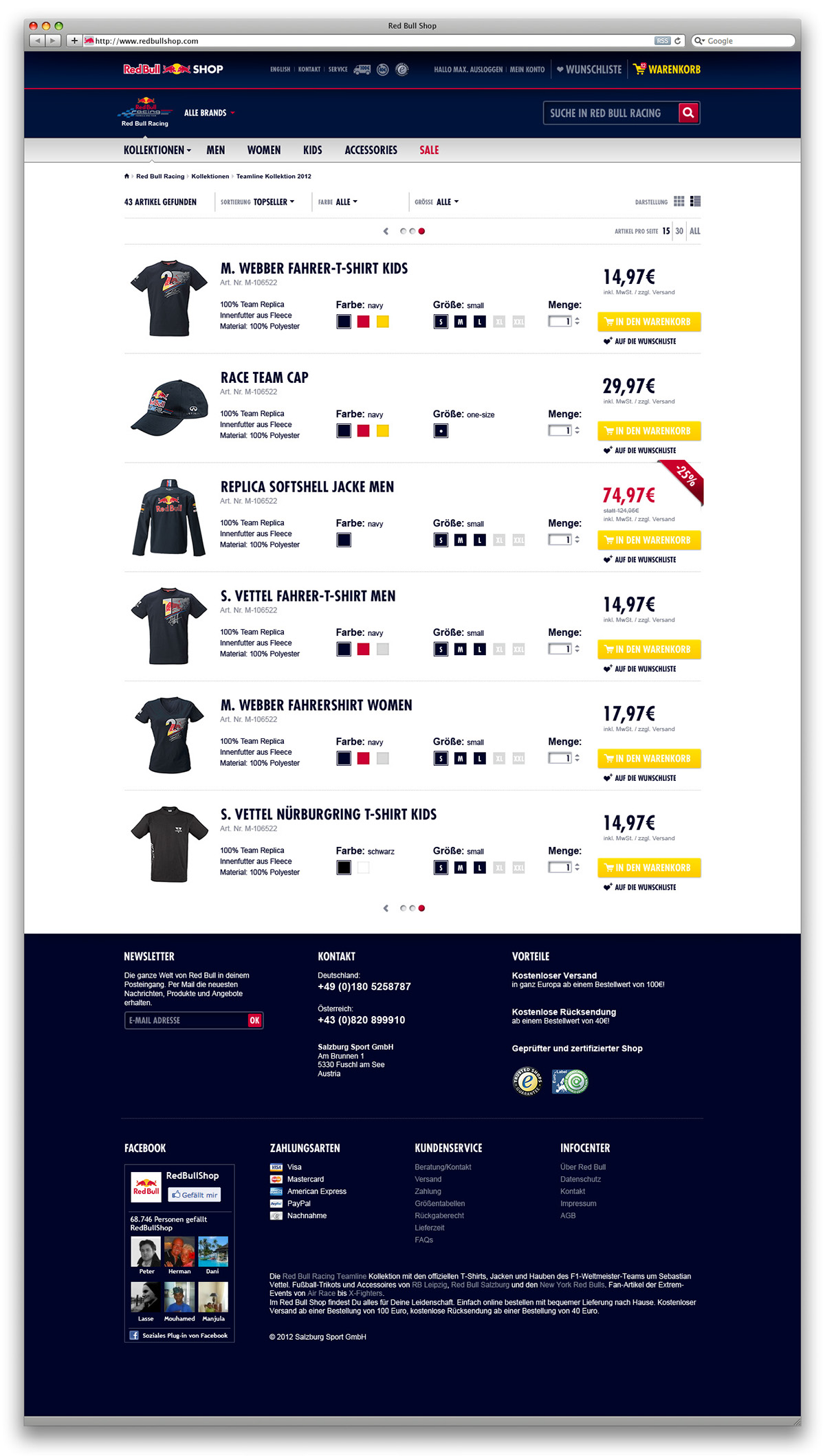 Red Bull shop