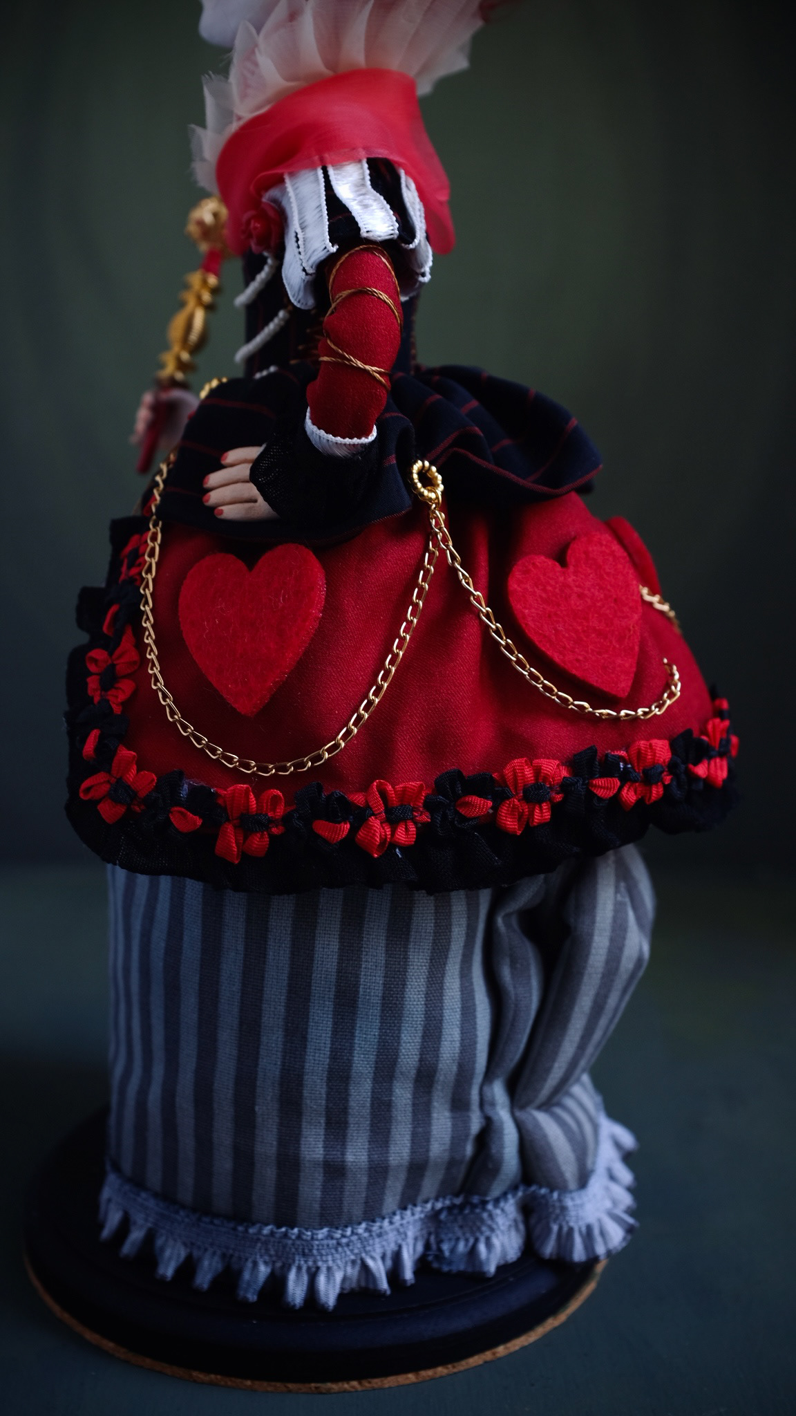 alice in wonderland art doll art toy Character design  collectibles figurine handmade ooak red queen the queen of hearts