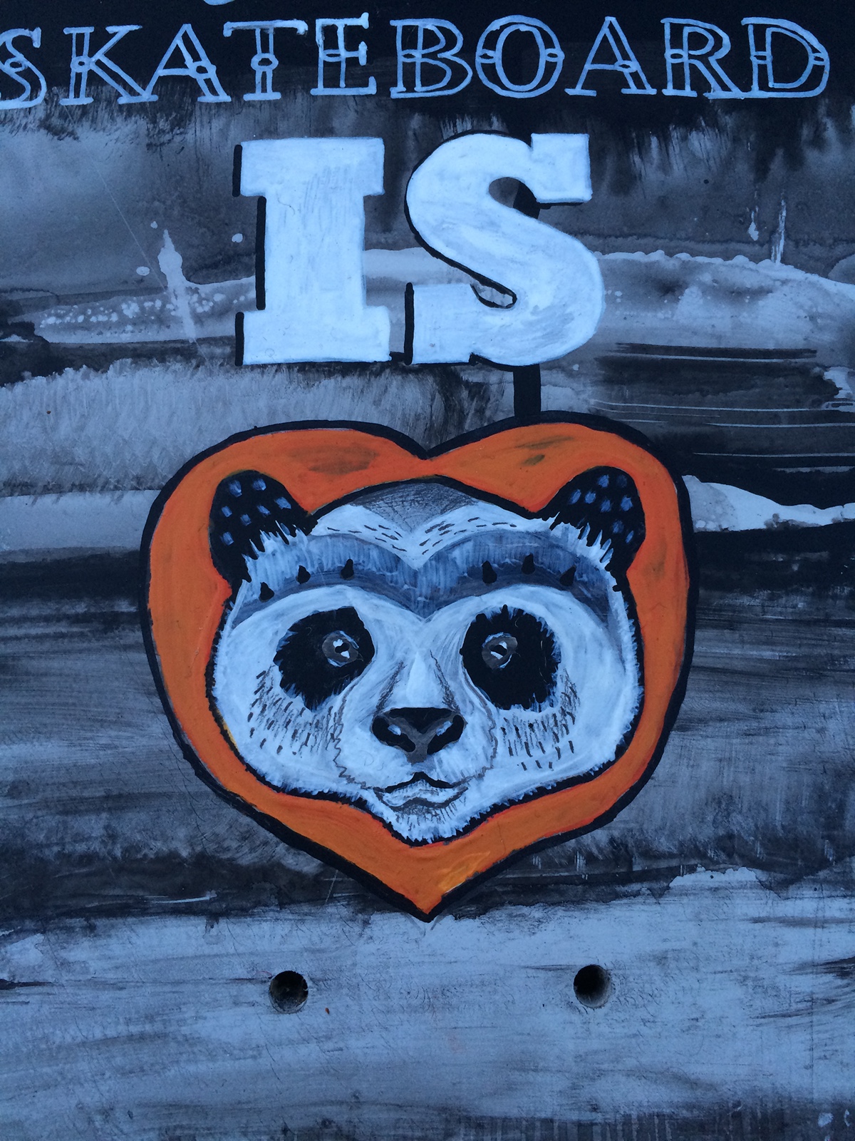 lettering art artwork LONGBOARD skateboard animal Realism graphic graphicdesign maminddesign mamind deer Panda  Nature home