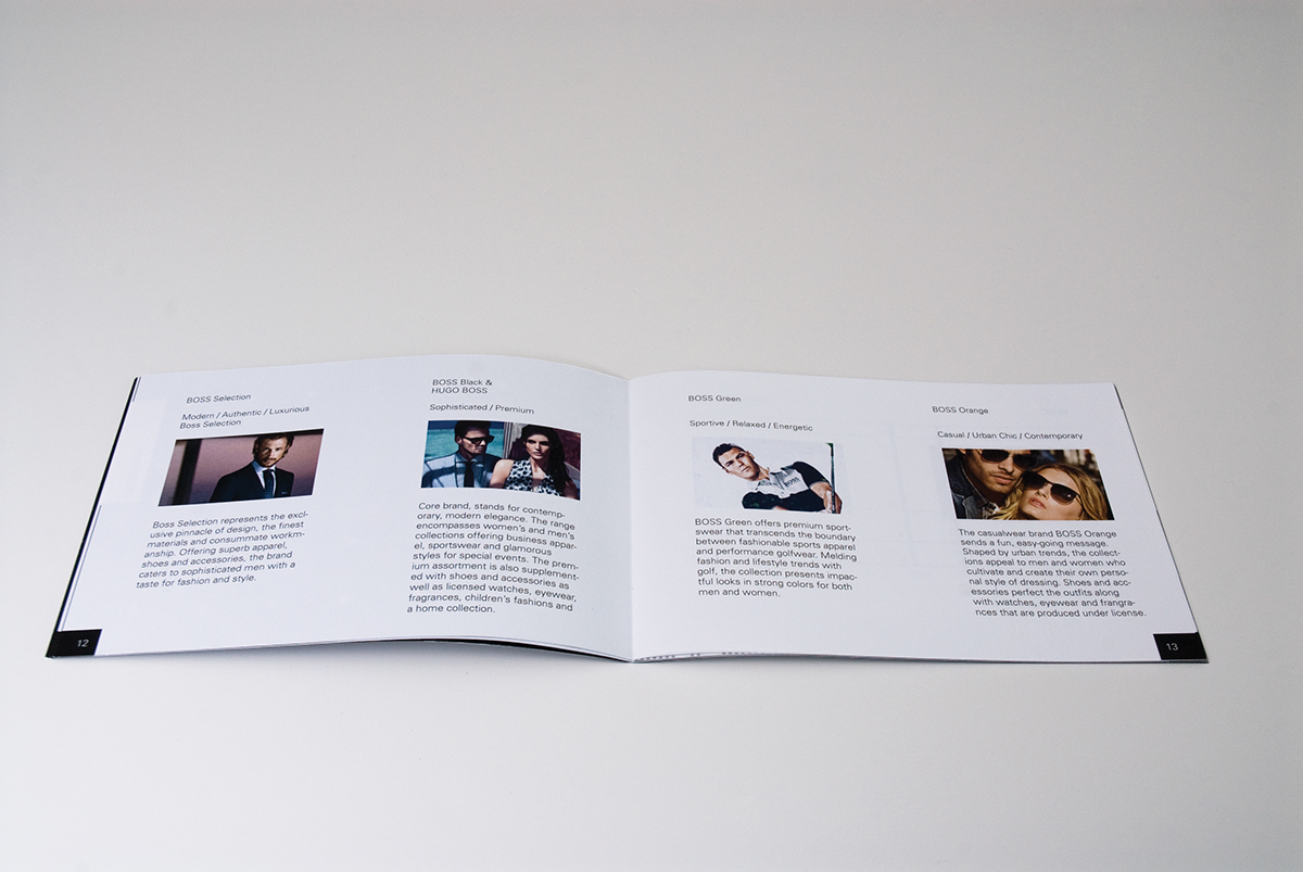 Hugo boss black simple  annual report german editorial  spread Collection