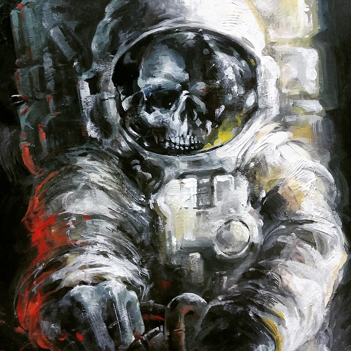 illust chainsaw Texas Chainsaw Masscre Space  astronaut Apollo moon poster
