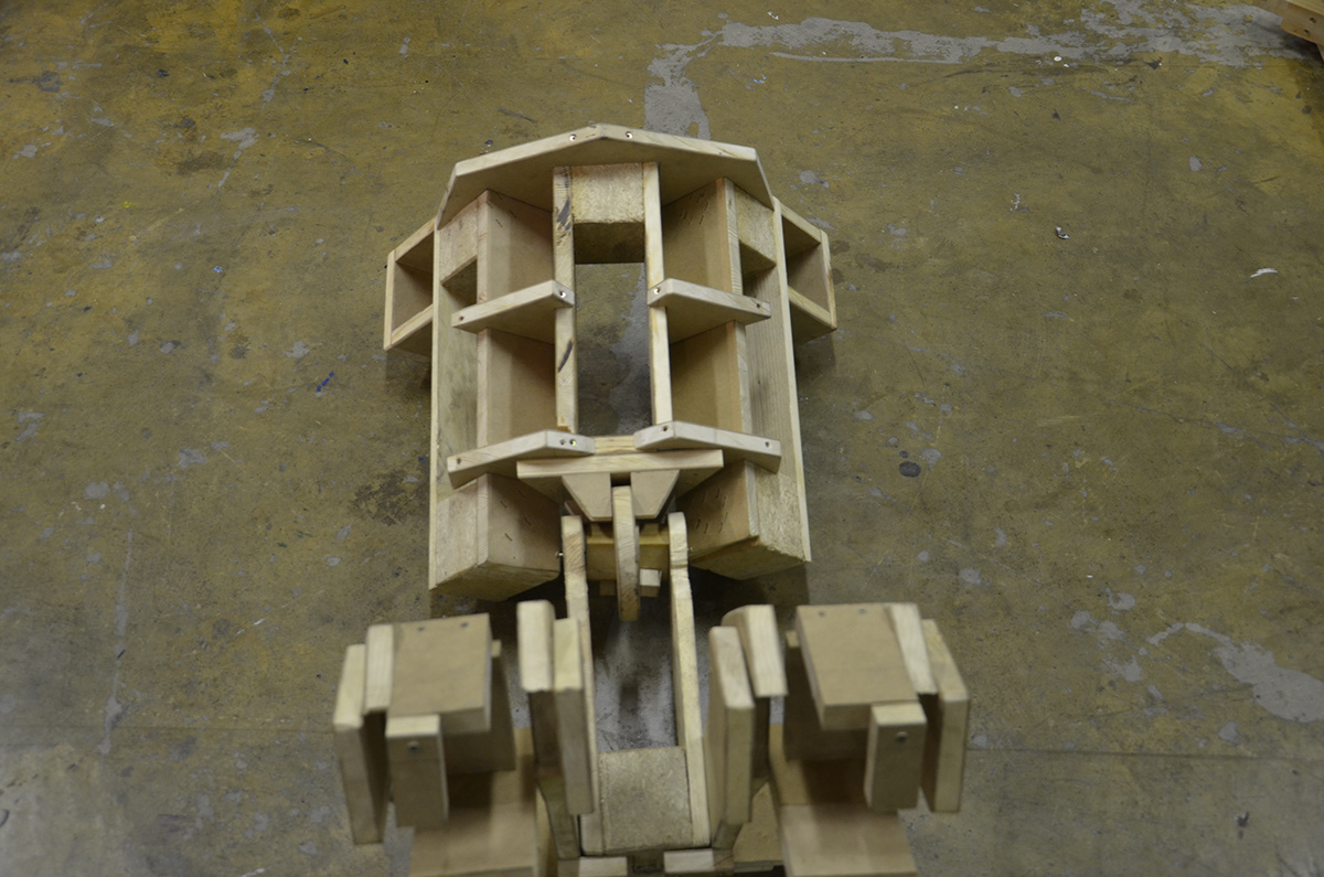 fine art sculpture Man Into Machine wood work design Vehicle Design car design