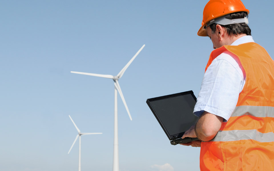 wind windmill denmark corporate visual identity orange pattern