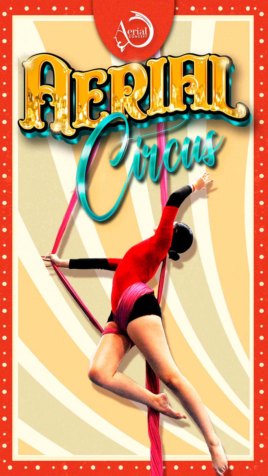 logo Circus artschool flyer gimnasio AerialSilks CircusPoster danceschool danzaaerea escuela de arte