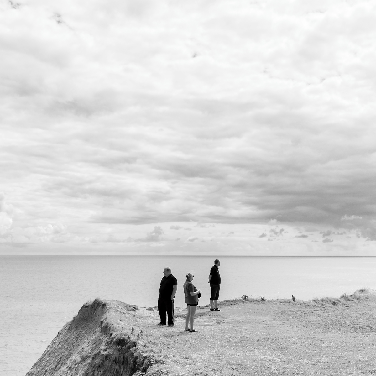 landscapes people interaction black and white sand beach Ocean denmark Europe emotion look view summer solitude remote