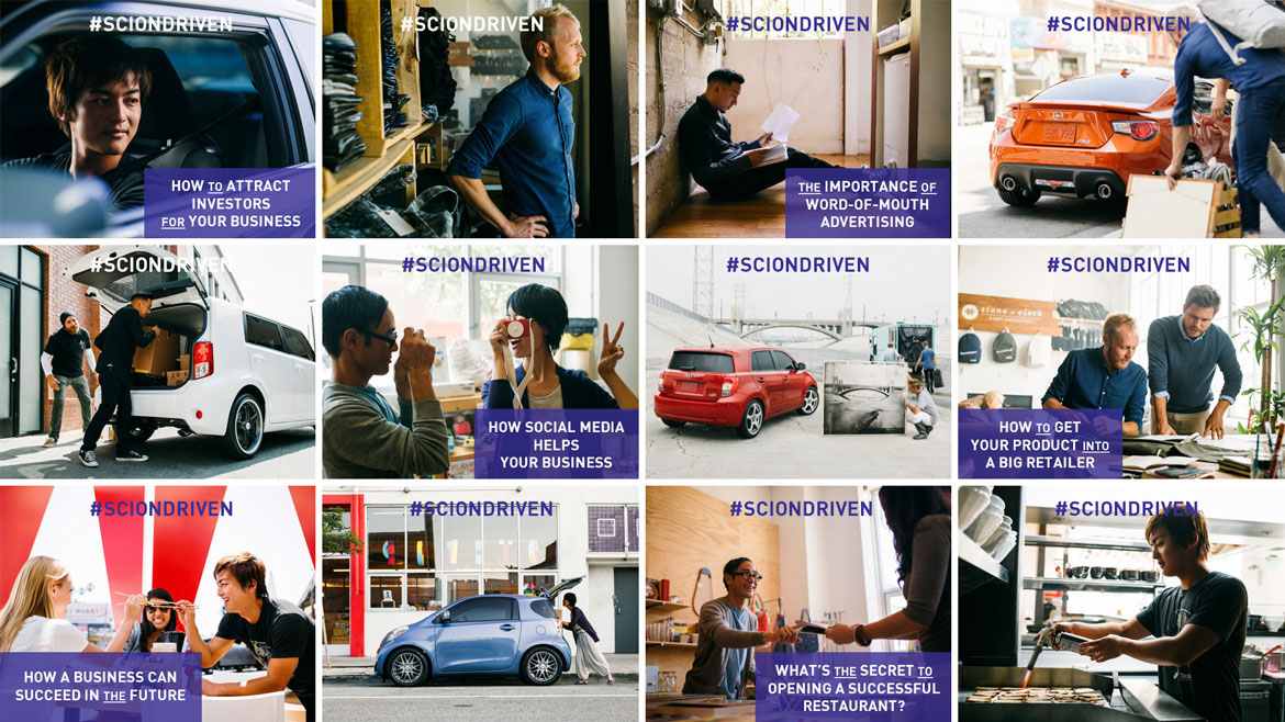 Scion millennial brand content marketing   social media