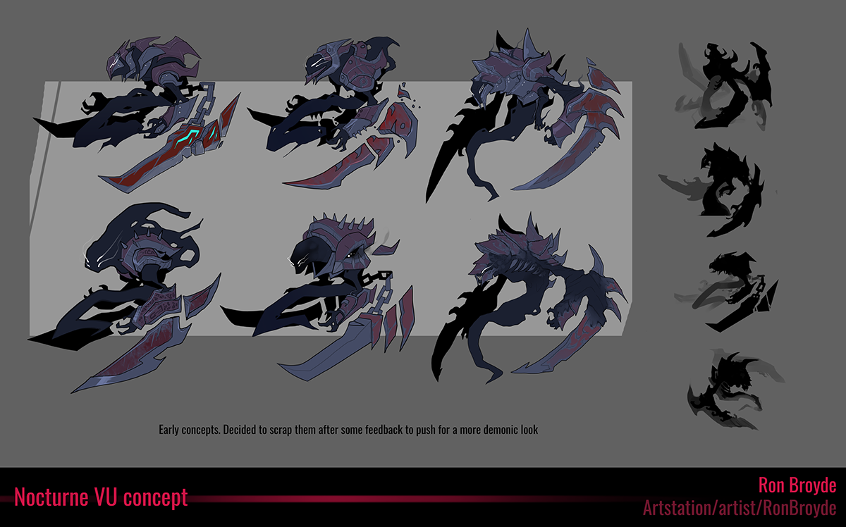 league of legends nocturne VU concept concept art character concept demon monster creature