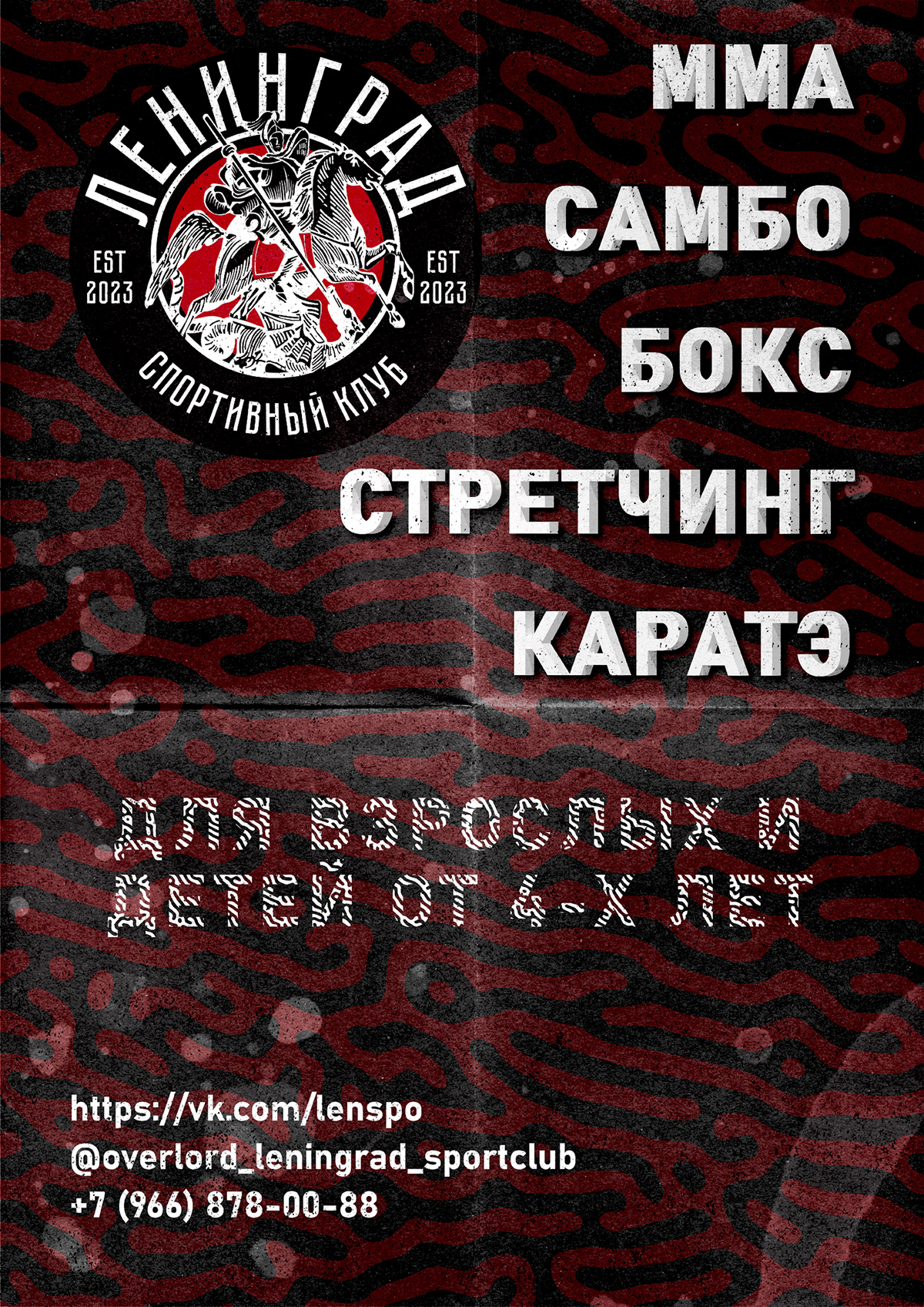 fight club graphic design  sport design fighting vkontakte site design buisness card leningrad sport club Saint-Petersburg sportclub