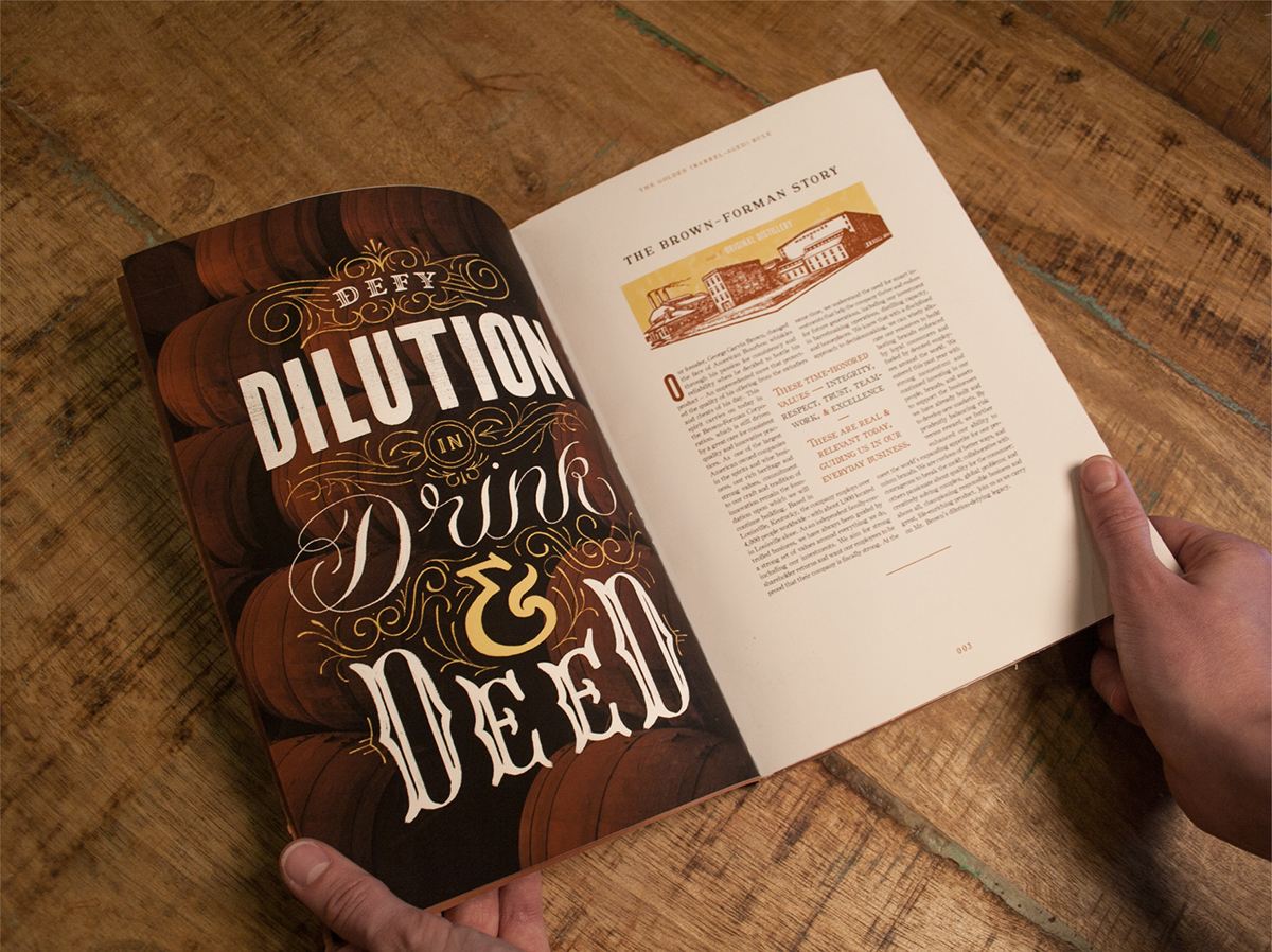 brown-forman publication design HAND LETTERING Cintiq bourbon