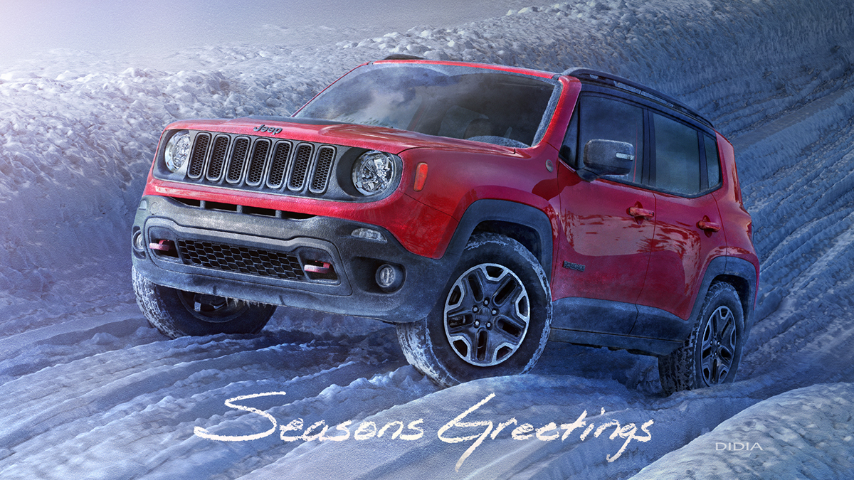 jeep renegade cherokee 3D DIDIA suv seasonal 4x4 Fall autumn winter fca off road CGI