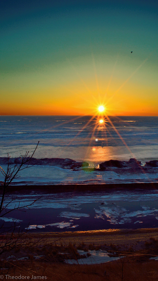 Adobe Portfolio lake michigan sunset change of seasons Michigan great lakes beach