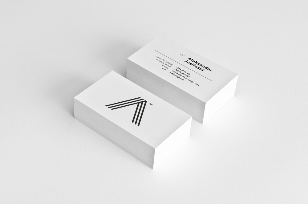 corporate identity logo stationary clean black White minimal simple elegant