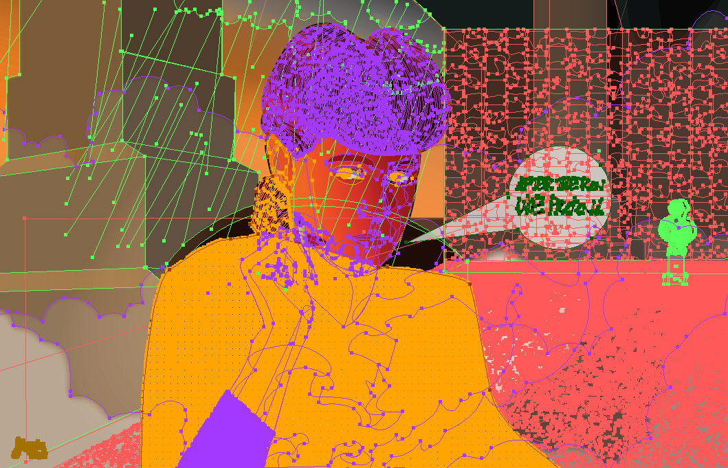 Harrison Ford Rutger Hauer Sean Young blade runner vector color movie art rain