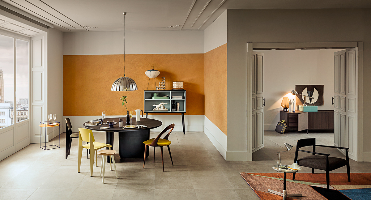 Adobe Portfolio marie claire Pennati tarsia London Style furniture geometry color strong class luxury soft modern